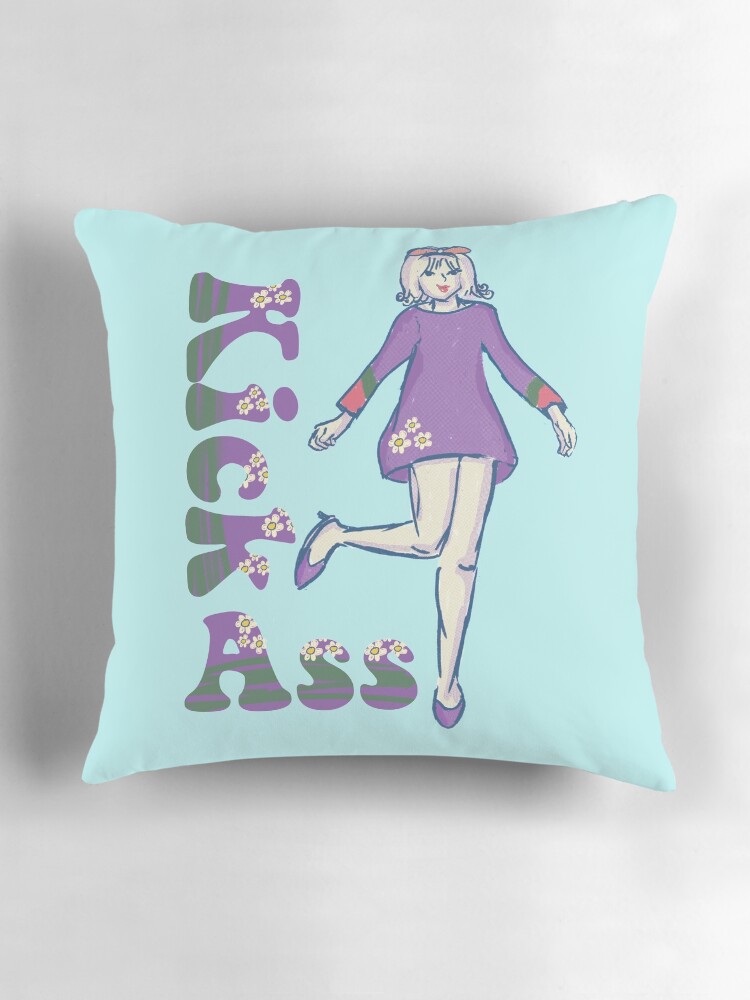 KICK ASS Throw Pillow - Image 2