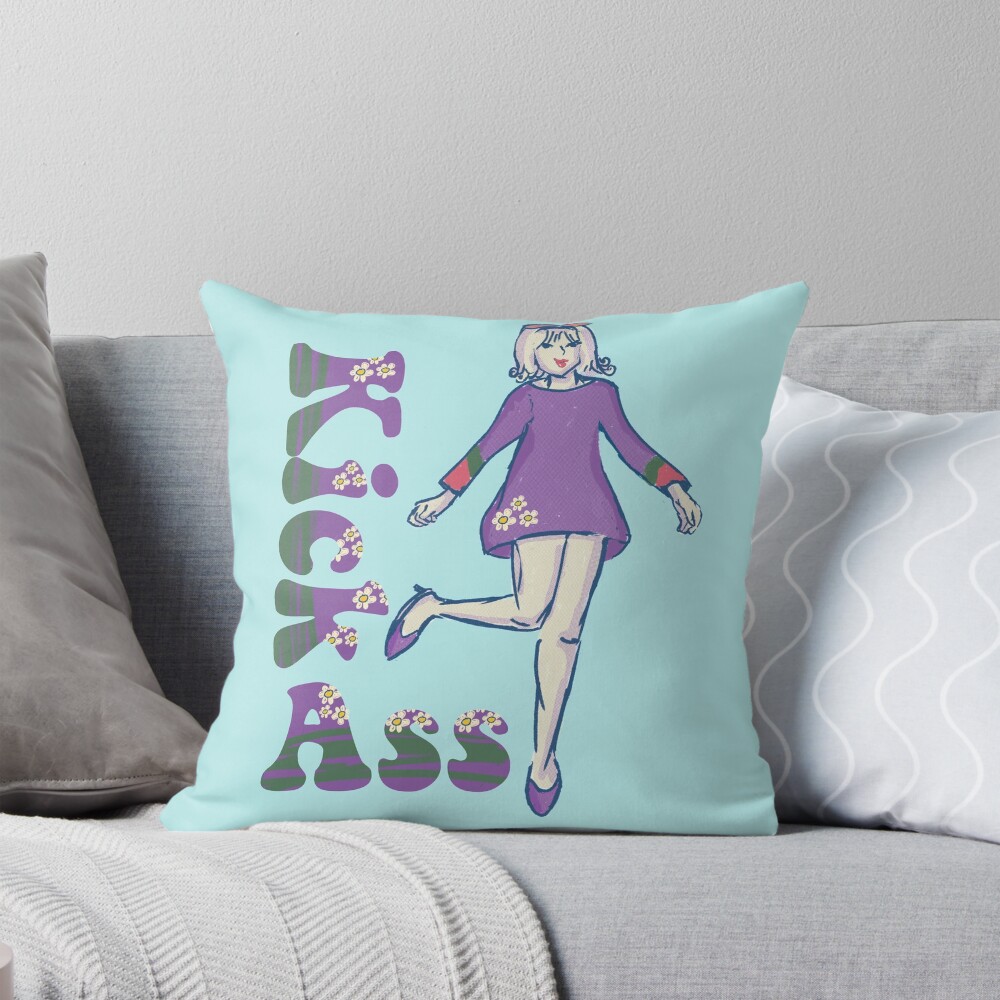 kick ass throw pillow