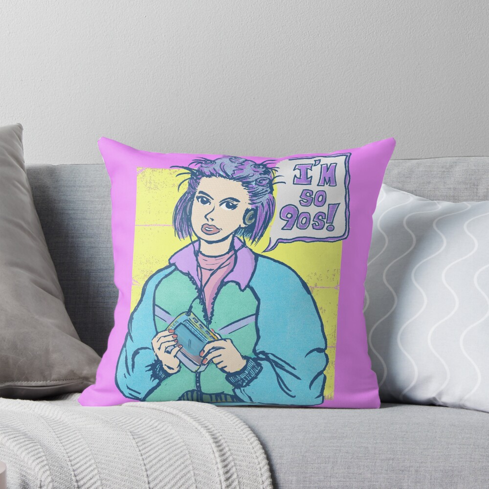 I'm so 90's Throw Pillow
